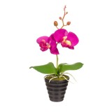 Ghiveci decorativ cu Orhidee artificiala, Mov, 7x25 cm, ATU-083050, Oem