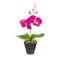 Ghiveci decorativ cu Orhidee artificiala, Mov, 7x25 cm, ATU-083050