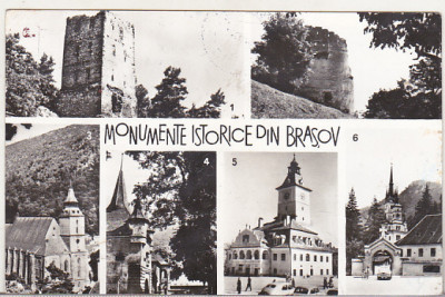 bnk cp Monumente istorice din Brasov - vedere - uzata foto