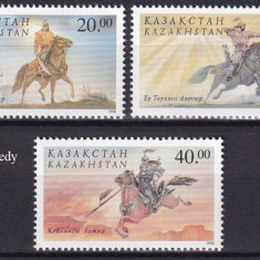 KAZAHSTAN 1998, Fauna, Cai, Calareti, serie neuzata, MNH