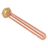 Rezistenta Boiler 2000W Dreapta cu Filet Q, Cupru/Alama, 230V, 300mm, Incalzire Apa Menajera, Durata Lunga