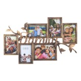 Rama foto decorativa, cu 6 pozitii pentru poze, din plastic, 40x20cm, Oem