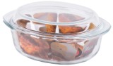 Vas yena oval cu capac MagicHome, 3,5 L, sticla borosilicata