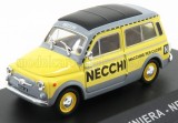 Macheta metalica Fiat 500 Giardiniera Necchi 1960 1:43 galben gri