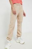 Adidas Originals pantaloni de trening femei, culoarea bej, neted HJ7865-MAGBEI