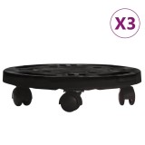 Cumpara ieftin Carucioare de plante cu roti 3 buc. negru diametru 30 cm 170 kg