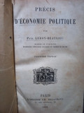 Paul Leroy Beaulieu - Precis d&#039;economie politique (1891)