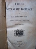 Paul Leroy Beaulieu - Precis d&#039;economie politique (Editia: 1891)