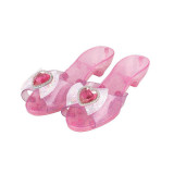 Jucarie Pantofi Printesa pentru copii, Marime 27, Roz glitter si Inima, ATU-082057
