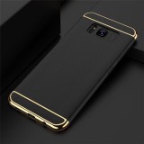 Husa Samsung Galaxy S8, Luxury Black Plated, Protectie Socuri, Carcasa Policarbonat, Negru
