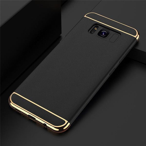 Husa protectie pentru Samsung Galaxy S8, Luxury Black Plated