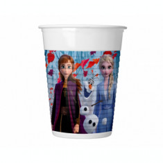 Set 8 pahare petrecere din plastic model Frozen 2 200 ml