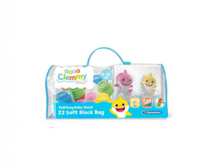 BABY SHARK - PLASA CLEMMY CU 22 DE CUBURI