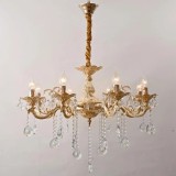 Candelabru Clasic Cu 8 Brate, Finisaj Auriu, Soclu E14, &Oslash;700 X H640Mm, H98056/8Fg