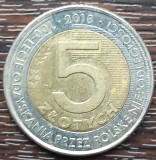 (M2010) MONEDA POLONIA - 5 ZLOTYCH 2018, ANIVERSAREA A 100 ANI DE INDEPENDENTA