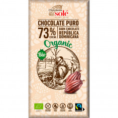 Ciocolata neagra cu 73% cacao Bio, 100g, Chocolates Sole