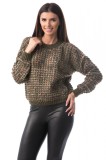 Cumpara ieftin E777-14 Pulover gros cu maneci lungi si decolteu rotund, S/M