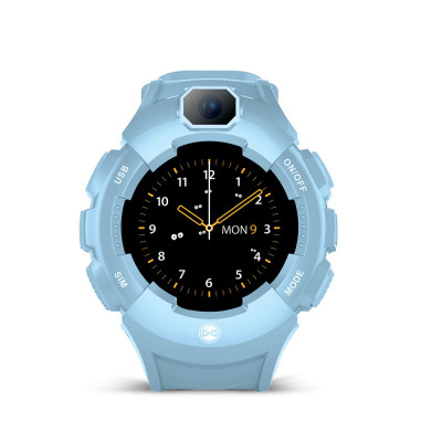 Ceas Smartwatch Forever Kids Care Me KW-400, Localizare GPS / LBS / Wi-Fi, Bleu foto