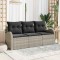 vidaXL Set de canapele pentru grădină 3 pcs Gri deschis Rattan poli 3345902