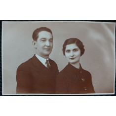 Fotografie tip Carte Postala, Femeie si barbat, 1937