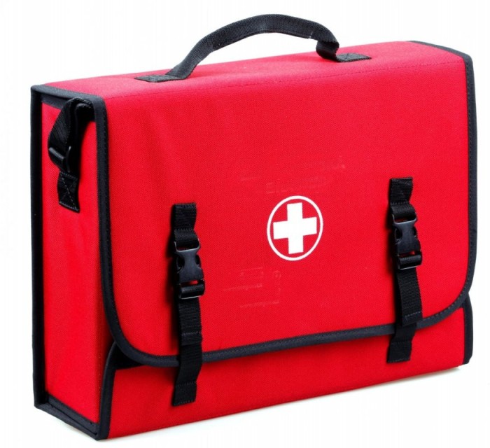 Geanta medicala de prim ajutor pentru 30 persoane, roșie