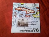 Colita CUBA 1976 - Pictura - Expozitie Filatelica , stampilat