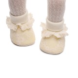 Botosei eleganti pentru bebelusi, ivoire , cu dantela delicata (Marime