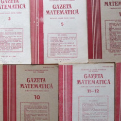 Gazeta matematica Nr. 3 , 5 , 10 , 10 ,10 ,11 - 12 /1989 (6 reviste)