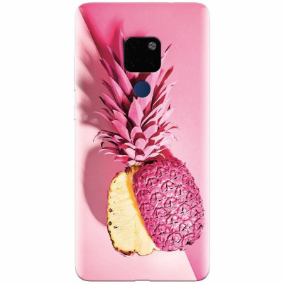 Husa silicon pentru Huawei Mate 20, Pink Pineapple foto