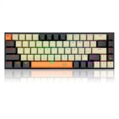 Tastatura gaming mecanica Redragon Ryze, iluminare RGB, switch-uri rosii, USB Type-C, Alb