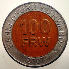 7.178 RWANDA RUANDA 100 FRANCS FRANCI 2007 BIMETAL