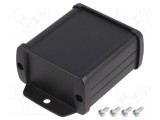 Carcasă universală TEKO TEKAM 60x70mm cu lame de fixare neagră aluminiu