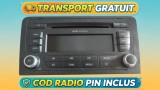 Radio CD Original Audi A3 8P Chorus 2 DIN 8P0035152C Blaupunkt OEM + Cod Deblocare + Transport Gratuit