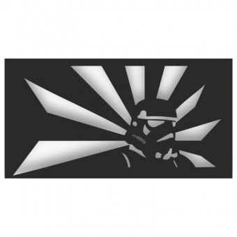 Decoratiune metalica de perete Krodesign KRO-1150 Storm Trooper, lungime 60 cm, negru, grosime 1.5 mm foto