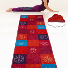 Saltea fitness/yoga/pilates Mantra, Chilai, 60x200 cm, poliester, multicolor
