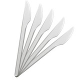Cumpara ieftin Cutite din Plastic de Unica Folosinte, Albe, 100buc set
