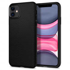 Husa Spigen Liquid Air pentru iPhone 11 6.1&amp;quot;, Amprenta, Negru foto