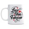 Cana alba personalizata &quot;Love you forever&quot;, INOVATIX&reg;. 330ml