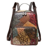 Rucsac dama, BUSY LDY&amp;GTM&reg; IoSono, piele naturala, compartiment tableta 12 inch, multicolor aleatoriu