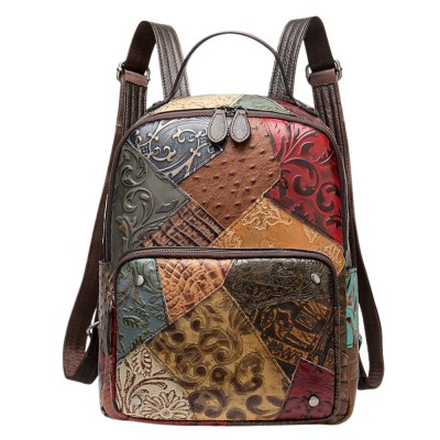 Rucsac dama, BUSY LDY&amp;amp;GTM&amp;reg; IoSono, piele naturala, compartiment tableta 12 inch, multicolor aleatoriu foto