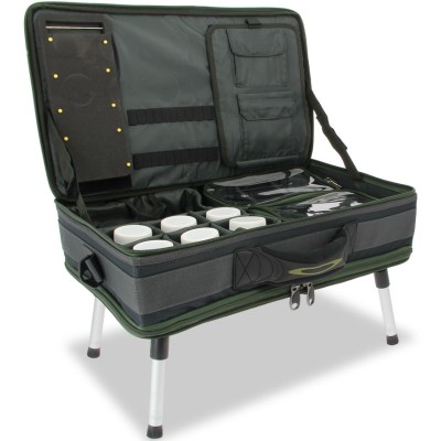 NGT Carp Bivvy Table System - Rig Wallet, Glug Pot, Lead Bag, Bivvy Table and Case System foto