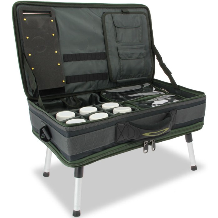 NGT Carp Bivvy Table System - Rig Wallet, Glug Pot, Lead Bag, Bivvy Table and Case System