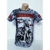 Tricou barbați imprimeu motocicletă - L