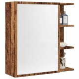vidaXL Dulap baie cu oglindă lemn vechi 62,5x20,5x64 cm lemn prelucrat