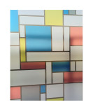 Cumpara ieftin Folie pentru geam decorativa geometric vitralii multicolore, 10 m x 1 m