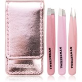 Tweezerman Micro Mini set pentru aranjarea spr&acirc;ncenelor + carcasă