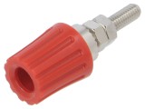 Conector banană 4mm soclu 35A 60V roșu Hirschmann T&amp;M