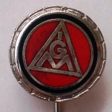 I.643 INSIGNA STICKPIN GERMANIA IGM IG METALL h12mm email, Europa