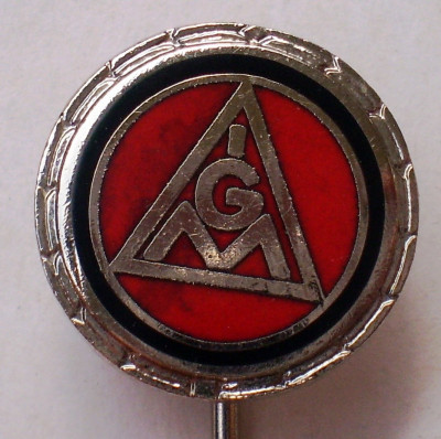 I.643 INSIGNA STICKPIN GERMANIA IGM IG METALL h12mm email foto