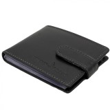 Portofel din piele pentru barbati Negru, Ideal pentru Carduri, 10,5x8,5x1,5 cm